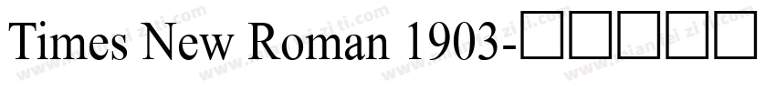 Times New Roman 1903字体转换